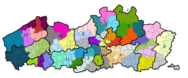 kaart indeling regionale zorgzones